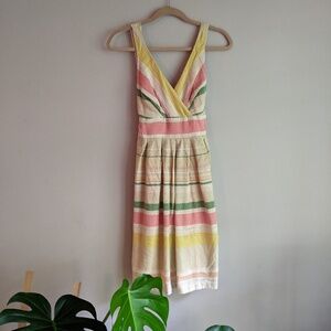 Anthropologie Striped Retro Fit & Flare Dress